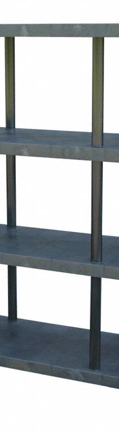 STRUCTURAL PLASTICS Plastic Shelving: 96 in x 24 in, 75 in Overall Ht, 4 Shelves (MPN ST9624x4). Key specifications — Resistance Properties: Corrosion-Resistant; Frame Material: Plastic; Shelving Material: High Density Polyethylene; Brand: STRUCTURAL PLASTICS.