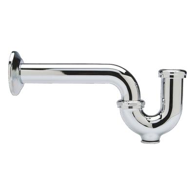 ZURN Trap: Cast Brass, Chrome-Plated, Silver, 1 1/4 in Nominal Pipe Size, 11 in Overall Lg - P-Traps