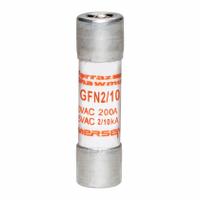 MERSEN Fuse: GFN Series, Midget, Time-Delay, 200 mA, 250 V AC, 13/32 in x 1 1/2 in, Indicating (MPN GFN2/10). Key specifications — Series: GFN; Brand: MERSEN.
