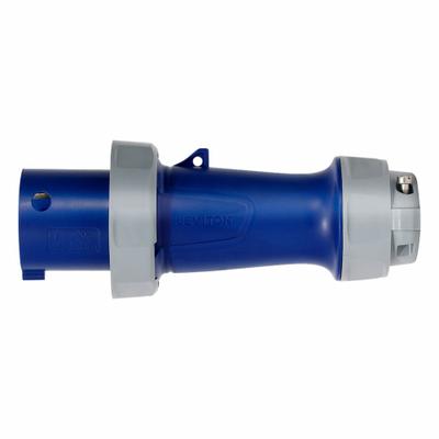 LEVITON Pin and Sleeve Plug: Blue, 120/208V AC, Three Phase, 60 A, 4 Pole, 5 Wire - Washdown-Rated Plugs