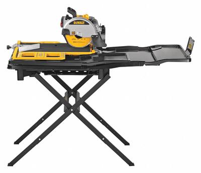 DEWALT Tile Saw: Wet, 3 3/8 in Max. Cutting Dp, 15 A Current, 120 V AC Volt - 10" Tile Saws
