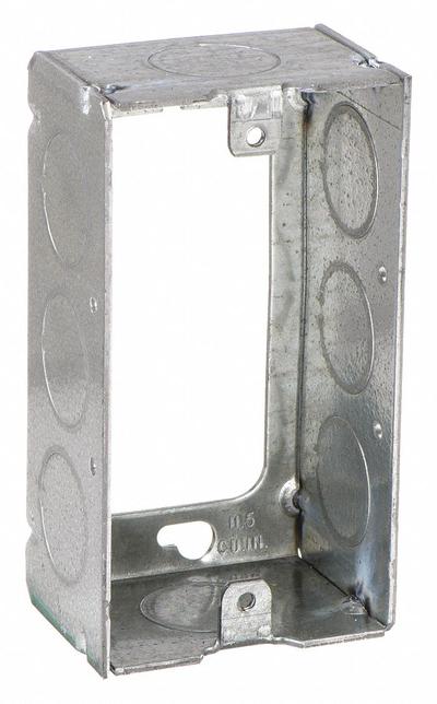 RACO Extension Ring: Steel, Silver, For 1 Gangs, 1.5 in Overall Dp - Extension Rings for Electrical Boxes