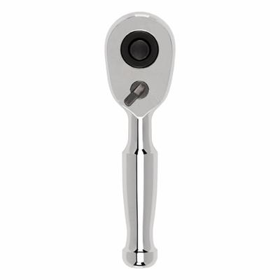 TEKTON Quick-Release Ratchet: Pear, Reversible, 3 in Overall Lg, Polished - Standard-Head Ratchets