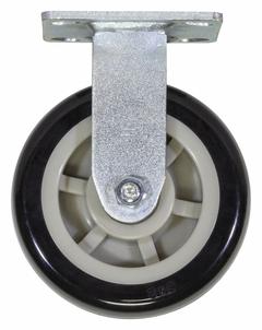 AKRO-MILS Rigid Caster: 1,000 lb Load Capacity, 7 1/2 in Overall Lg, 6 in Dia, 6 in Overall Wd, Gray (MPN R6PRXR). Key specifications — Material: Steel; Compatible Grainger Part Number: 56MW74; Color: Gray; Compatible Manufacturer Model Number: R90185A; Brand: AKRO-MILS; Manufacturer Part Number: R6PRXR.