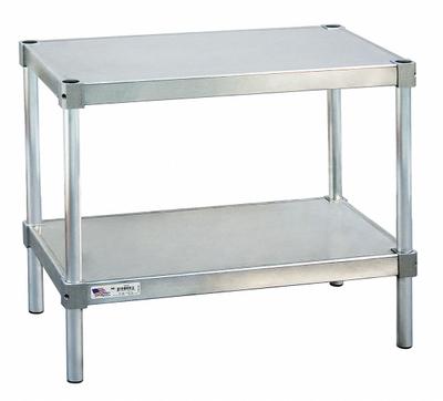 NEW AGE INDUSTRIAL Fixed Height Work Table: Fixed Ht, Aluminum, 30 in x 15 in - Aluminum-Top Worktables