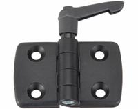 Hinge with Locking Lever: 48 mm x 77 mm, 40 Series, For 8 mm Slot Wd, Black, Polyamide (MPN 095KF4040F00). Key specifications — Brand: FATH INC.; Product Type: Hinge with Locking Lever; Material: Polyamide; Hinge Type: Hinge with Locking Lever.