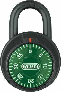 ABUS Combination Padlock: Dial Combo, Green, Steel, Std Shackle, Steel Shackle (MPN 78955). Key specifications — Dial Color: Green; Brand: ABUS.