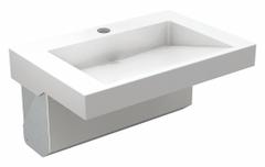 ACORN Wash Basin: 3801, White, Corterra®, 30 in Overall Lg, 20 in Overall Wd, 17 in Overall Ht (MPN 3801-09-H1-OCC11). Key specifications — Series: 3801; Includes: Mounting bracket.; Color: White; Brand: ACORN; Sink Type: General Purpose; Material: Corterra®; Sink Material: Polymer Resin.
