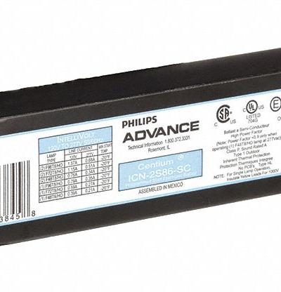 ADVANCE Fluorescent Ballast: 120 to 277V AC - Programmed Rapid Start Electronic Fluorescent Ballasts