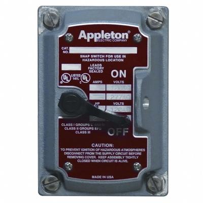 APPLETON ELECTRIC Switch Cover: Tumbler Switches (MPN EDSF32Q) - Replacement Front Covers, Operators & Switches