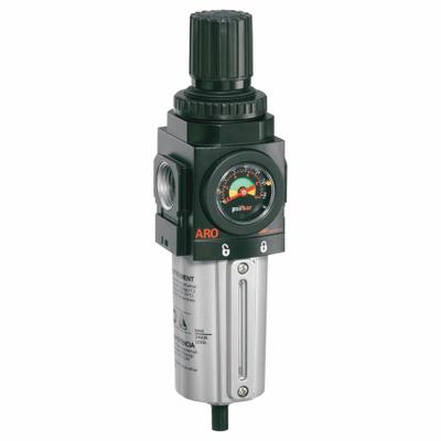 ARO FRL Piggyback: Series 2000 Series, 3/8 in NPT, 132 scfm, 5 micron, 250 psi - ARO FRL Air Filter/Regulators