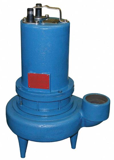 BARNES Sewage Ejector Pump: Cast Iron, Single Phase, 2 hp, 240V AC - Non-Clog Sewage Ejector Pumps