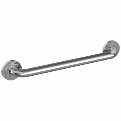 WINGITS Wall Grab Bar: Straight, 24 in Lg, 1 1/4 in Dia, Stainless Steel - Anti-Microbial Grab Bars