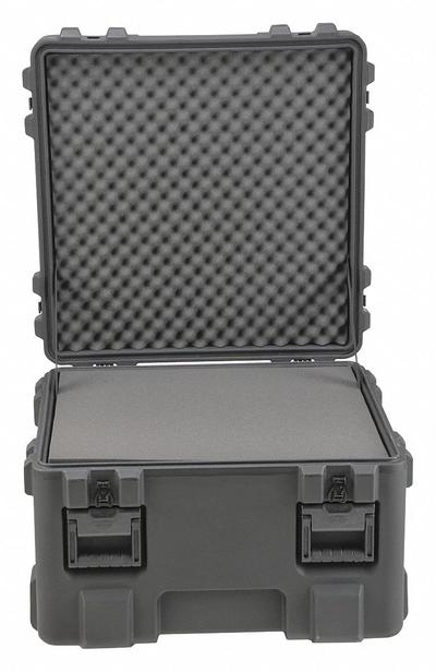 SKB Protective Case: 27 in x 27 in x 27 in Inside, Solid, Black, No Wheels - Heavy-Duty Transport Cases