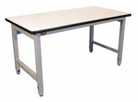 PRO-LINE Workbench: Adj Ht, Laminate, 72 in x 36 in, 5,000 lb Overall Load Capacity, Gray (MPN HD7236C-A31/HDLE-6). Key specifications — Brand: PRO-LINE.