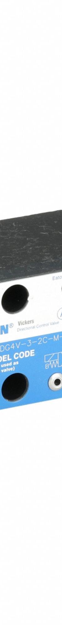 VICKERS Hydraulic Directional Valve: 21 gpm Max Flow Rate, D03 NFPA Size, Three Positions, Tank (MPN 859161). Key specifications — attr1018253: VICKERS; attr1018274: D03; attr1018283: Tank; attr1018249: 859161; attr1018300: Electrical; attr1018289: DG4V.