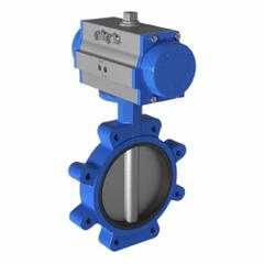 ABZ VALVES Pneumatically Actuated Butterfly Valve: For HVAC/Wastewater/Water Media, Air to Air, Lug (MPN 5350037820). Key specifications — Brand: ABZ VALVES; Pilot Solenoid Voltage: Not Included.