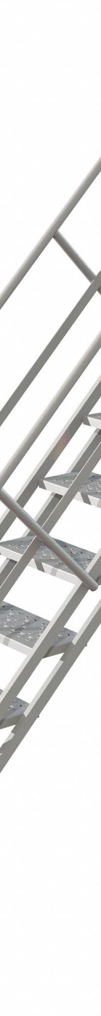 TRI-ARC Portable Stairs: 11.9 ft Overall Ht, Steel, 450 lb Load Capacity, Perforated, 11 Steps (MPN WISS111246). Key specifications — attr1050559: Gray; attr1050557: TRI-ARC.