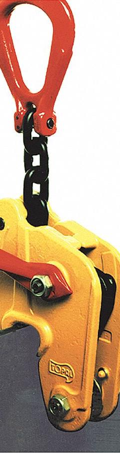TRACTEL Plate Clamp: Plate Clamp, 6,614 lb Working Load Limit, Vertical & Horizontal, Auto, Auto (MPN 50328). Key specifications — Attachment Type: Load Ring with Chain; Brand: TRACTEL; Material: Steel.