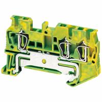 SCHNEIDER Terminal Block: DIN Rail Mounting Type, Spring Wire Termination, 3 Wire Terminals (MPN NSYTRR23PE). Key specifications — Brand: SCHNEIDER; For Minimum Wire Size: 28 AWG; Wire Termination Style: Spring.