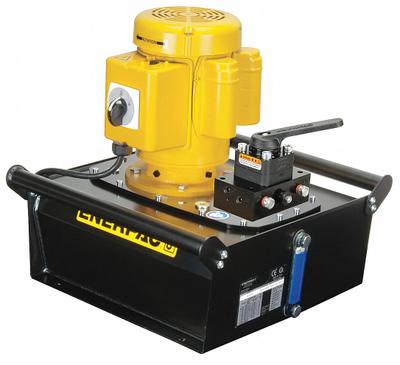 ENERPAC Hydraulic Pump: 10,000 psi Max. Op Pressure, 40 cu in/min Max. Flow Rate - Corded High-Power Stationary Electric Hydraulic Pump Units