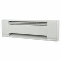 MARKEL Electric Baseboard Heater: Commercial Grade, 281 W/375 W, Thermostat Included, White (MPN 3703H-024T2). Key specifications — Thermostat Included: Thermostat Included; Duty Rating: Commercial Grade; Housing Style: Conventional; Wattage Output: 281 W; Housing Color: White; Voltage: 208/240 V; Brand: MARKEL.