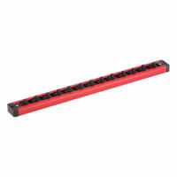WESTWARD Socket Rail: Red, 14 3/4 in Overall Wd, 13 Posts/Slots, Aluminum (MPN 5WXR4). Key specifications — attr1125333: Magnetic Back; attr1125348: Aluminum; attr1125346: WESTWARD; attr1125347: Red.