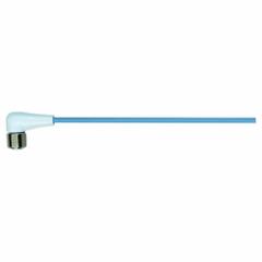 Cordset: M12 Female Right Angle X Bare Wire, 5 Pins, Pastel Blue, TPE-S, 3 m Cable Lg (MPN 7024-12361-3390300). Key specifications — Cable Jacket Color: Pastel Blue; End 1 Gender: Female; End 1 Mounting Orientation: Right Angle; End 2 Connection Type: Bare Wire; IP Rating: IP68; Brand: MURRELEKTRONIK; Wire Size: 22 AWG; Cable Jacket Material: TPE-S.