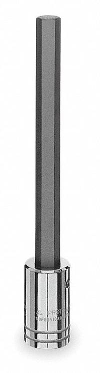 PROTO Socket Bit: 1/2 in Drive Size, Hex Tip, 5/8 in Tip Size, 7 3/16 in Overall Lg, Fixed Insert (MPN J54415/8XL). Key specifications — attr1204765: Fixed Insert; attr1204767: PROTO.