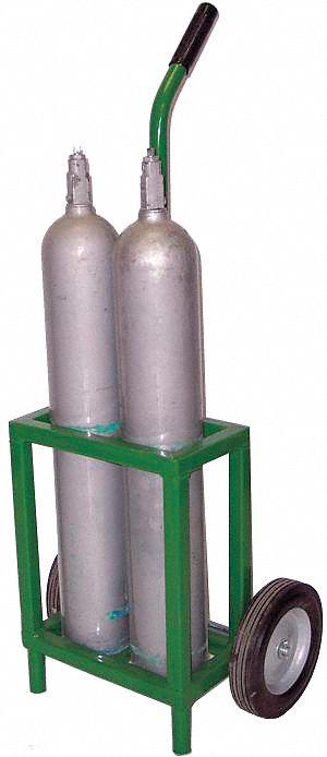 SAFTCART Medical Cylinder Cart: 250 lb - Two-Wheel Tilt-Back Vertical Medical Cylinder Carts
