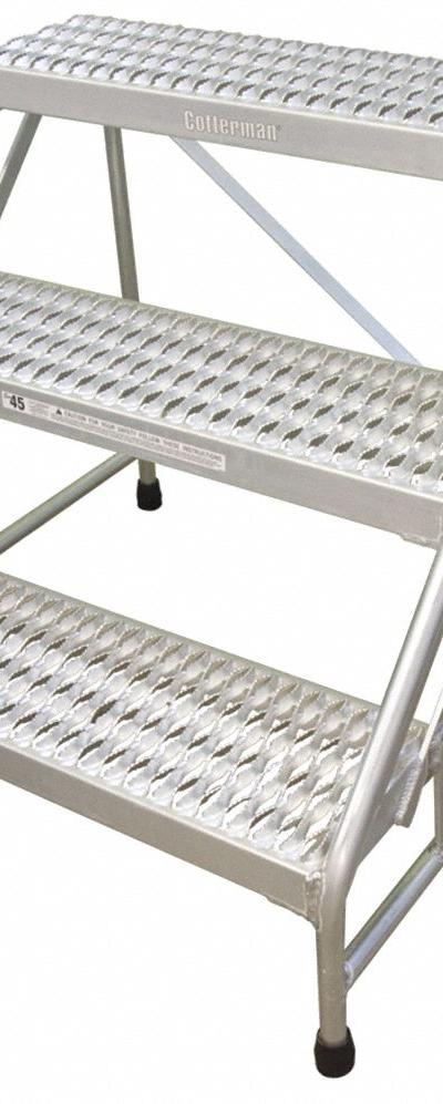COTTERMAN Step Stool: 3 Steps - Rigid Step Stools