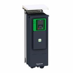 SCHNEIDER Variable Frequency Drive: In Phase Three, Out Phase Three, 25 hp, No Bypass, Programmable (MPN ATV950D22N4U). Key specifications — Style: Compact; Color: Black/Green; Output Phase: Three.
