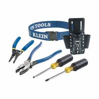 KLEIN TOOLS Electricians Tool Kit: 4 Total Pcs, Drivers and Bits/Electrical and Telecom Tools/Pliers (MPN 80006). Key specifications — attr646319: Sockets Not Included; attr548984: (1) Wire Stripper; attr548989: (1) Diagonal-Cutting Pliers; attr646318: SAE; attr548987: None; attr548988: None; attr548990: None; attr552361: None.