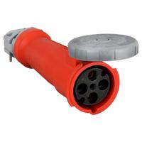 HUBBELL Pin and Sleeve Connector: Orange, 125/250V AC, Single Phase, 100 A, 3 Pole, 4 Wire (MPN HBL4100C12W). Key specifications — Brand: HUBBELL.