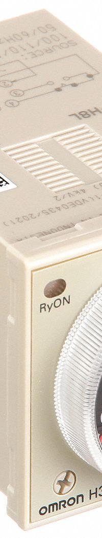 OMRON Single Function Time Delay Relay: Surface Relay Mounting, 100 to 120V AC, 0.05 sec – 12 sec (MPN H3CR-H8L-AC100120S). Key specifications — Brand: OMRON.
