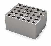 IKA Dry Block: Anodized Aluminum, 3 3/4 in Overall Wd, 3 in Overall Lg, 30 Wells, 8 1/4 mm Well Dia (MPN 4468600). Key specifications — Product Type: Dry Block Heater; Includes Thermometer Well: Yes; Material: Anodized Aluminum; Brand: IKA.