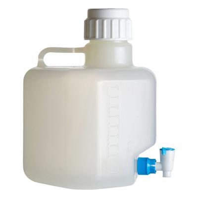 APPROVED VENDOR Carboy: 10 L, 2.64 gal, Polypropylene, 280 mm x 360 mm, Spigot - Rectangular Carboys with Spigots