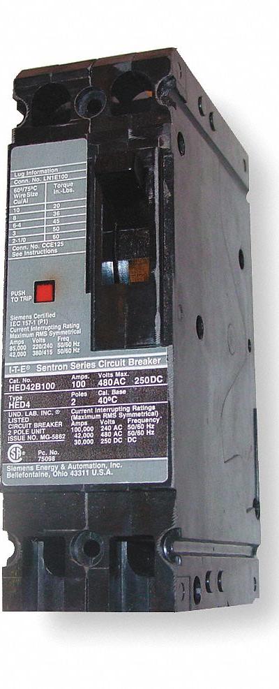 SIEMENS Molded Case Circuit Breaker: 15 A Amps - ED-Frame Siemens Molded Case Circuit Breakers