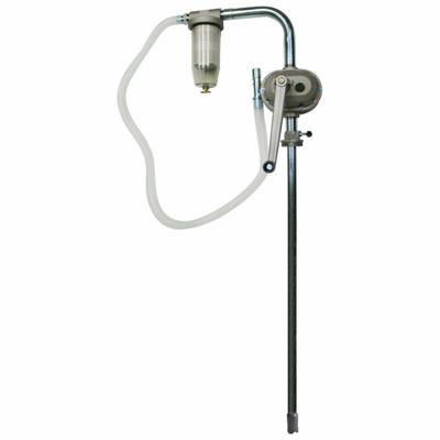 ACTION PUMP Hand Pump: Rotary, Pump with Hose & Spout, Bung, 48 oz per stroke, Aluminum - Rotary-Action Fuel Transfer Pumps