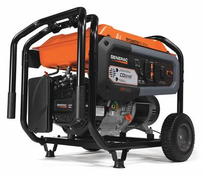 GENERAC Portable Generator: Conventional, Gasoline, 6,500 W Running, 8,125 W Starting - Conventional Generators