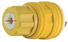 LEVITON Locking Plug: Non-NEMA, Yellow, 125/250V AC, 30 A, 3 Pole, 3 Blade (MPN 28W08). Key specifications — Brand: LEVITON.