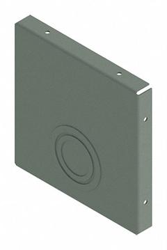 HOFFMAN Wireway Closure Plate: 10 in Wd, 10 in Ht, 14 ga Gauge, 1, With Knockouts, Steel, Painted (MPN F1010GCP). Key specifications — Brand: HOFFMAN; Finish: Painted; With/Without Knockouts - Broad: Yes.