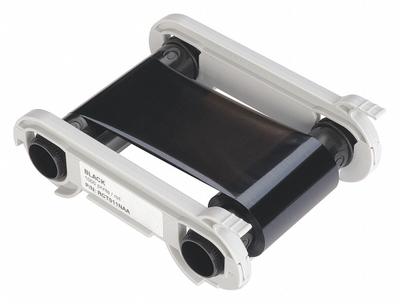 ID Card Printer Ribbon: Black, 2,000 Prints per Roll, 2 in Overall Ht - Ribbons for ID Card Printers