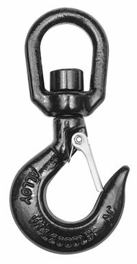 DAYTON Slip Hook: 2,000 lb Working Load Limit, 80 Hook Grade, Alloy Steel, 3/8 in Material Thick (MPN 1DNH6). Key specifications — Color: Black; Brand: DAYTON; Visual Indicator Markings: None.