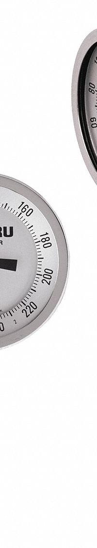 TEL-TRU Dial Thermometer: -40°F to 160°F, +/- 1% Accuracy, 12 in Stem Lg, Fahrenheit (MPN BC550R-1253). Key specifications — Temperature Units: Fahrenheit; Accuracy: +/- 1%; Brand: TEL-TRU.