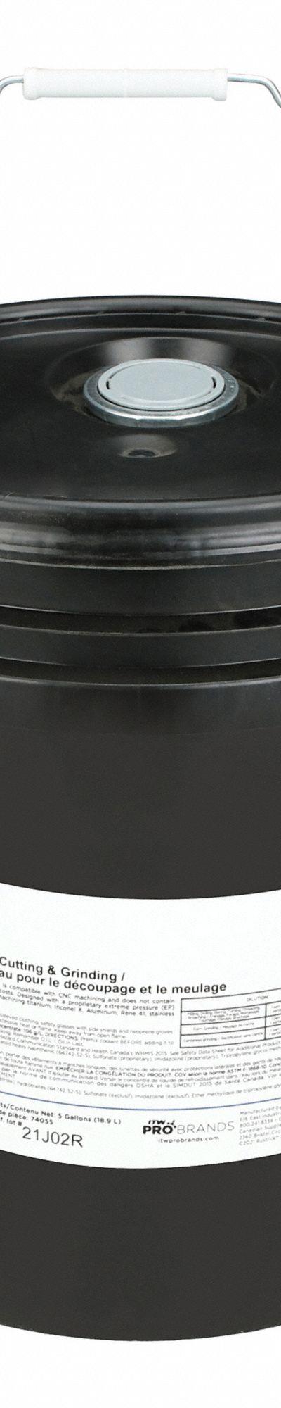 RUSTLICK Cutting and Grinding Fluid: WS-500A, 5 gal, Pail - Chlorine-Free Soluble Cutting Oils for Ferrous Metals