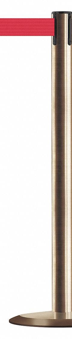 TENSABARRIER Barrier Post with Belt: Red, No Pattern, No Legend, 13 ft Belt Lg, 13 ft x 2 in (MPN 889U-2S-2S-MAX-NO-R5X-C). Key specifications — Base Material: Cast Iron; Belt Color: Red; Brand: TENSABARRIER; Post Material: Metal Alloy; Message: No Legend.