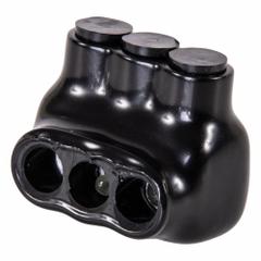 POLARIS Multitap Connector: 3 Port, Single-Sided Entry, 14 AWG – 4 AWG Wire Size, Black (MPN IPL4-3B). Key specifications — Body Material: Aluminum; Brand: POLARIS.