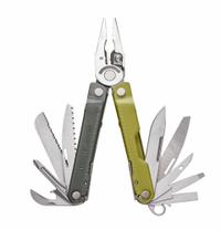 LEATHERMAN Multi Tool Plier: Multi-Tool Plier, 17 Tools, 17 Functions, 4 in Closed Lg, Mossy Slate (MPN 833344). Key specifications — attr15951: LEATHERMAN; attr15966: Tool Only; attr10312: Mossy Slate; attr15960: Ruler (8 in | 19 cm); attr15963: Stainless Steel; attr15971: Multi-Tool Plier; attr15972: Bottle Opener; attr15977: Fold Open.