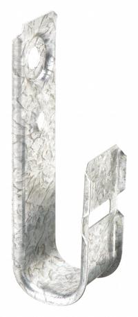 B-LINE BY EATON J-Hook: Screw-On with Locking Latch, 3/4 in Max. Bundle Dia., Galvanized Steel (MPN BCH12). Key specifications — Material: Galvanized Steel; Includes Locking Latch: Yes; Color: Silver; Brand: B-LINE BY EATON; Mounting Location: Wall; Mounting & Attachment (subhead): Screw-On with Locking Latch.